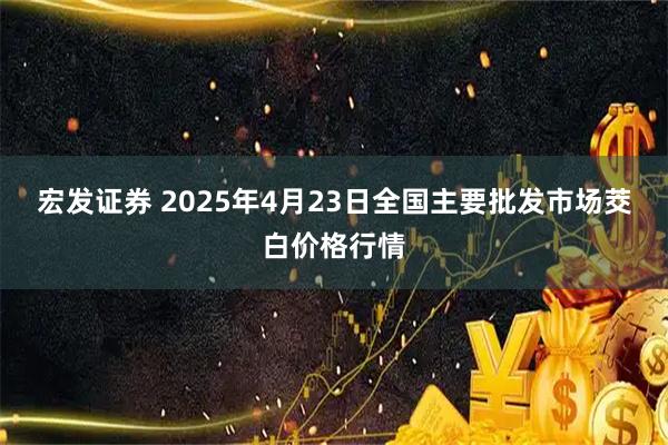 宏发证券 2025年4月23日全国主要批发市场茭白价格行情