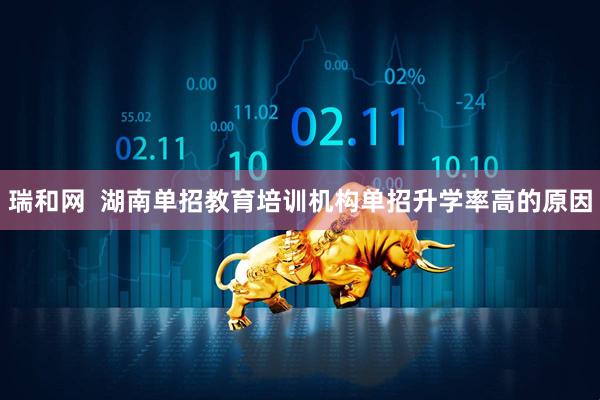 瑞和网  湖南单招教育培训机构单招升学率高的原因