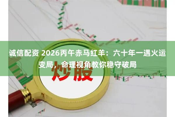 诚信配资 2026丙午赤马红羊：六十年一遇火运变局，命理视角教你稳守破局